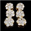 Image 2 : 18K Yellow Gold 1.95ctw Diamond Earrings