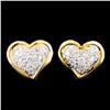 Image 1 : 18K Gold 0.41ctw Diamond Earrings