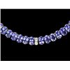 Image 4 : `14k Gold 55.00ct Tanzanite & 1.35ct Diamond Neckl