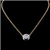 Image 1 : 18K Two Tone 0.33ct Diamond Pendant