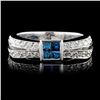 Image 1 : 14K White Gold 0.64ctw Fancy Color Diamond Ring