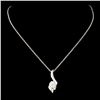 Image 1 : 14K Gold 0.31ctw Diamond Pendant