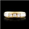 Image 1 : 18K Gold & Platinum 0.39ctw Diamond Ring