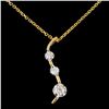 Image 1 : 14K Gold 0.25ctw Diamond Pendant