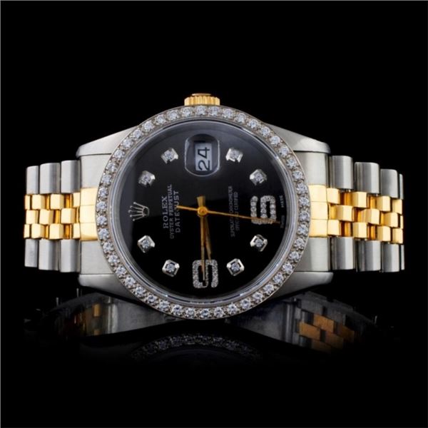 Rolex YG/SS DateJust Diamond 36MM Watch