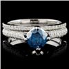 14K White Gold 1.48ctw Fancy Color Diamond Ring