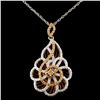 14K Gold 1.06ctw Diamond Pendant