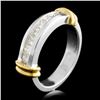 Image 1 : 18K TT Gold 0.65ctw Diamond Ring