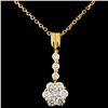 Image 1 : 18K Gold 1.17ctw Diamond Pendant