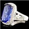 Image 2 : 18K Gold 9.15ct Tanzanite & 0.94ctw Diamond Ring