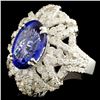 Image 2 : 18K Gold 8.04ct Tanzanite & 3.97ctw Diamond Ring