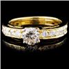 Image 1 : 18K Yellow Gold 0.99ctw Diamond Ring