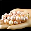 Image 2 : 14K Yellow Gold 12-16MM Rose South Sea Pearl