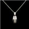 Image 1 : 14K Gold 0.27ctw Diamond Pendant