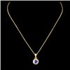 Image 2 : 14K Gold 0.60ct Spinel & 0.13ctw Diamond Pendant