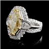 Image 2 : 18K White Gold 4.52ctw Fancy Color Diamond Ring