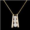 Image 1 : 14K Gold 0.63ctw Diamond Pendant
