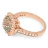 Image 2 : 14K Gold 2.50ct Green Amethyst & 0.50ct Diamond Ri