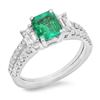 Image 1 : 14K Gold 1.50ct Emerald & 1.10ct Diamond Ring