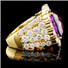 Image 3 : 18K Gold 12.00ct Amethyst & 4.89ctw Diamond Ring