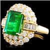 Image 2 : 18K Gold 3.58ct Emerald & 2.23ctw Diamond Ring