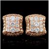 Image 1 : 14K Rose Gold 1.46ctw Diamond Earrings