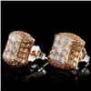 Image 2 : 14K Rose Gold 1.46ctw Diamond Earrings