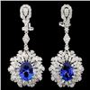 Image 1 : 18K Gold 4.72ctw Tanzanite & 3.17ctw Diamond Earri
