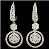 Image 1 : 18K Gold 1.43ctw Diamond Earrings