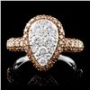 Image 1 : 14K White Gold 1.66ctw Fancy Color Diamond Ring