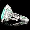 Image 3 : 18K Gold 7.93ct Emerald & 1.67ctw Diamond Ring