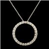Image 1 : 14K Gold 0.78ctw Diamond Eternity Pendant