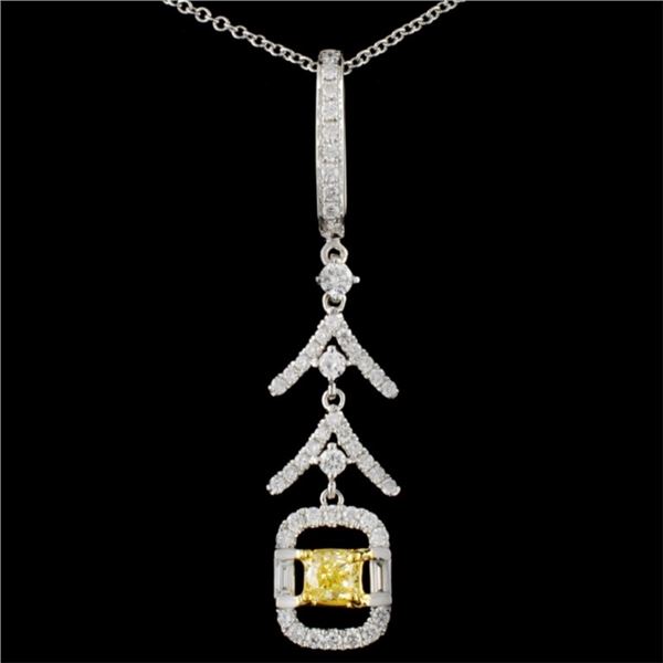 18K Gold 0.71ctw Fancy Diamond Pendant