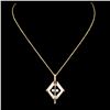 Image 1 : 14K Gold 0.09ctw Diamond Pendant