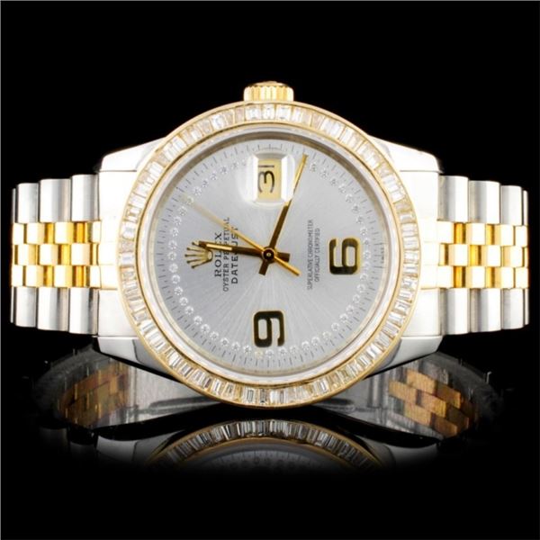 Rolex YG/SS DateJust Diamond 36MM Watch