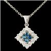 Image 1 : 14K Gold 0.63ctw Fancy Color Diamond Pendant