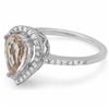 Image 2 : 14K Gold 1.50ct Morganite & 0.25ct Diamond Ring