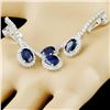 Image 2 : 14K Gold 17.00ct Sapphire & 1.51ctw Diamond Earrin