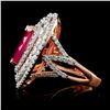 Image 3 : 18K Rose Gold 7.17ct Ruby & 2.93ctw Diamond Ring