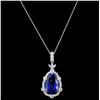 Image 2 : 18K Gold 9.94ct Tanzanite & 1.05ct Diamond Necklac
