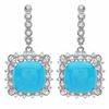 Image 1 : 14K Gold 14.50ct Turquoise & 1.50ct Diamond Earrin
