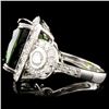 Image 3 : 14K Gold 13.08ct Tourmaline & 1.59ctw Diamond Ring