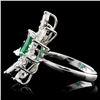 Image 3 : 18K White Gold 0.73ct Emerald & 1.51ctw Diamond Ri