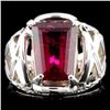 14K Gold 4.84ct Tourmaline & 0.25ctw Diamond Ring