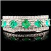 14K Gold 0.49ct Emerald & 0.18ctw Diamond Ring