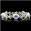 18K Gold 3.55ct Tanzanite & 4.81ctw Diamond Bracel