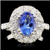 14K Gold 1.83ct Tanzanite & 1.49ctw Diamond Ring