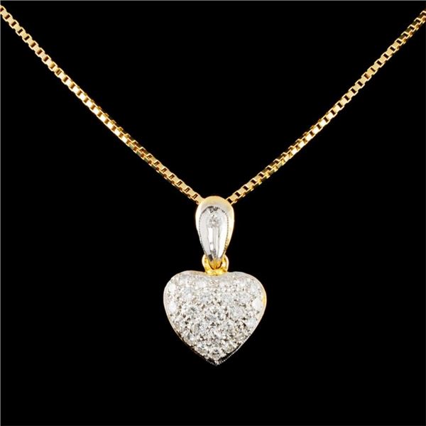 14K Gold 0.51ctw Diamond Pendant