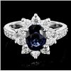 Image 1 : 14K Gold 2.00ct Sapphire & 1.00ctw Diamond Ring