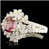 Image 2 : 18K Gold 0.95ct Spinel & 1.06ctw Diamond Ring